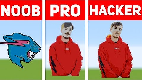 NOOB VS PRO VS HACKER Minecraft Pixel Art ✨ Mr Beast