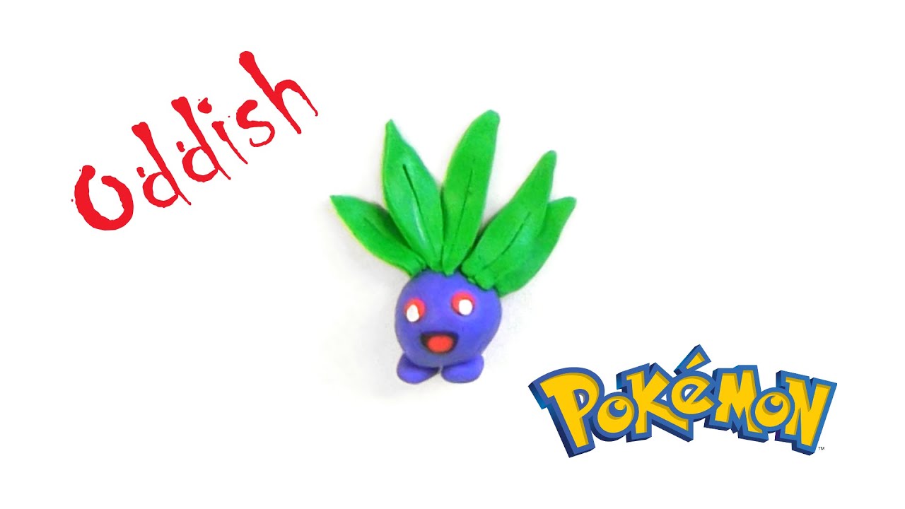 How to make Oddish Pokemon of polymer clay