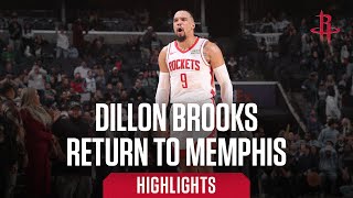 Dillon Brooks Return to Memphis 12/15/23 l Houston Rockets