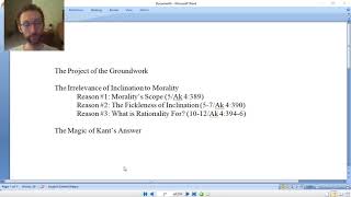 PHI 2730 Groundwork Preface and First Section