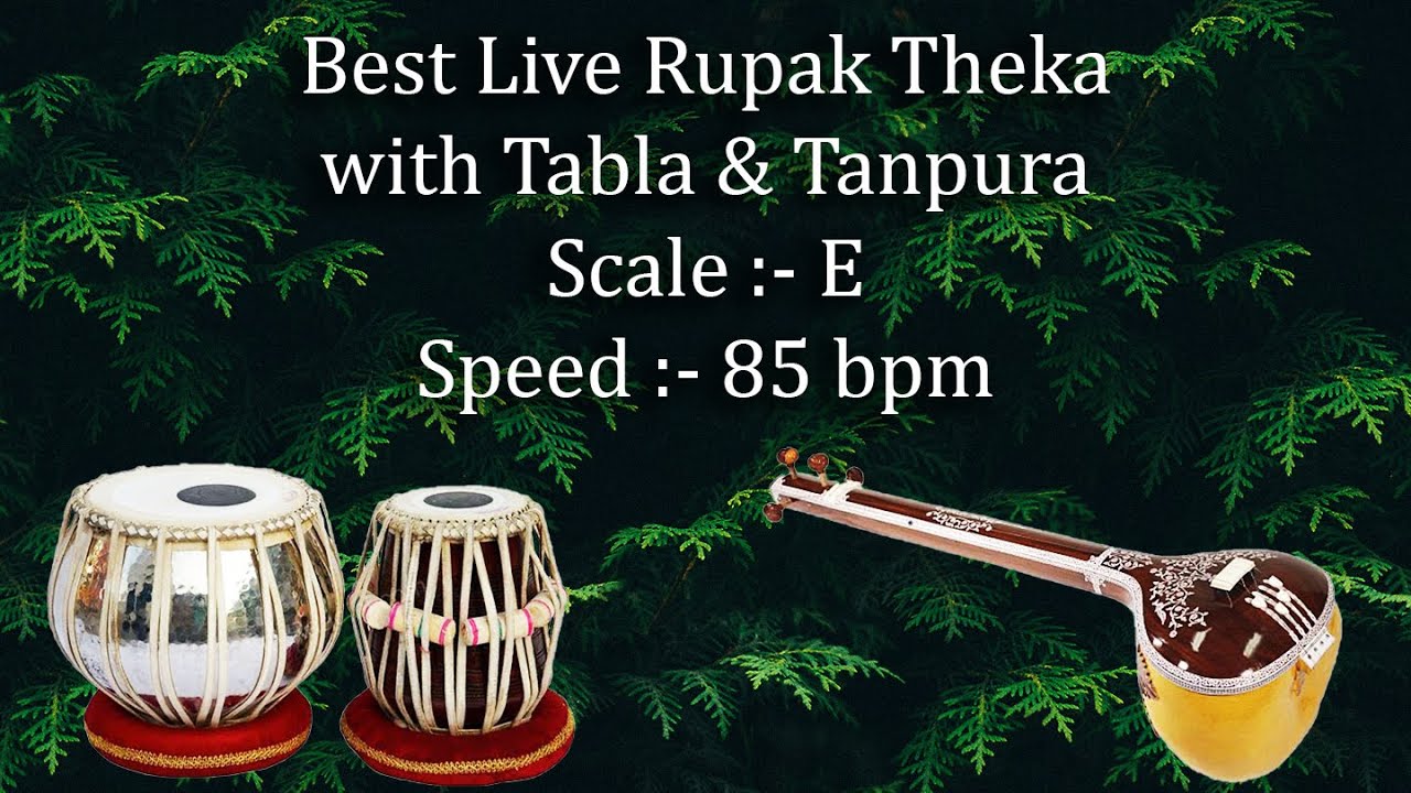 Best Live Rupak Theka for Instrumental Practice  E Scale  85 bpm  Safed 3      