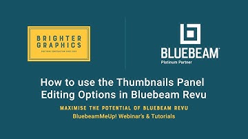 How to Use the Thumbnails Panel Editing Options in Bluebeam Revu by Brighter Graphics