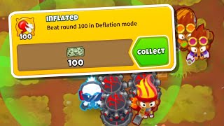 How To Beat Round 100 On Deflation Mode! (Inflated)