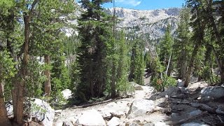 Hiking up Crystal Lake Trail in Mammoth Lakes, California