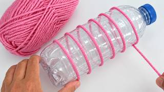 AMAZING Craft with a Plastic Bottle and Wool - Recycling Idea - DIY