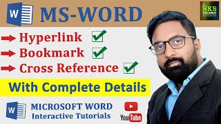 MS Word Insert Hyperlink, Bookmark, Cross Reference | Insert Tab in Hindi | By Nitesh Soni