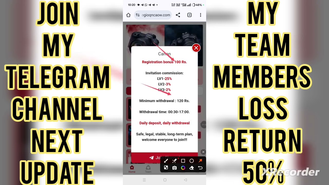 Canon Earning App Payment Proof |Real Or Fake Kab Tak Chalega join my telegram channel next update 🎉