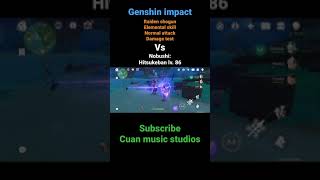 Genshin Impact - Raiden Shogun Normal Attack & Elemental Skill Damage vs Nobushi hitsukeban #short