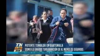 Potente temblor en Guatemala Potente temblor en Guatemala