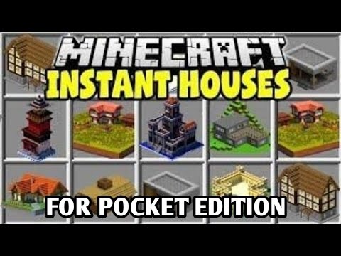 Instant House Add-On! In Minecraft Pe | Instant House Mod For Minecraft ...