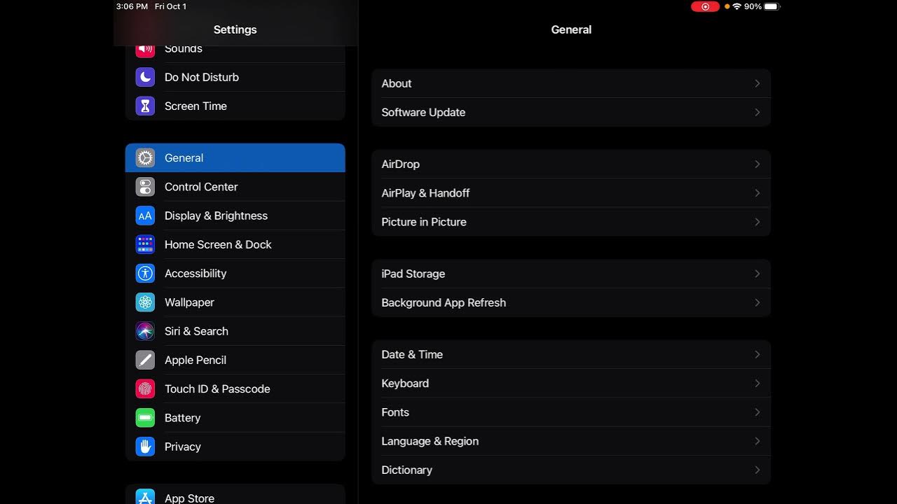 Change iPad background YouTube