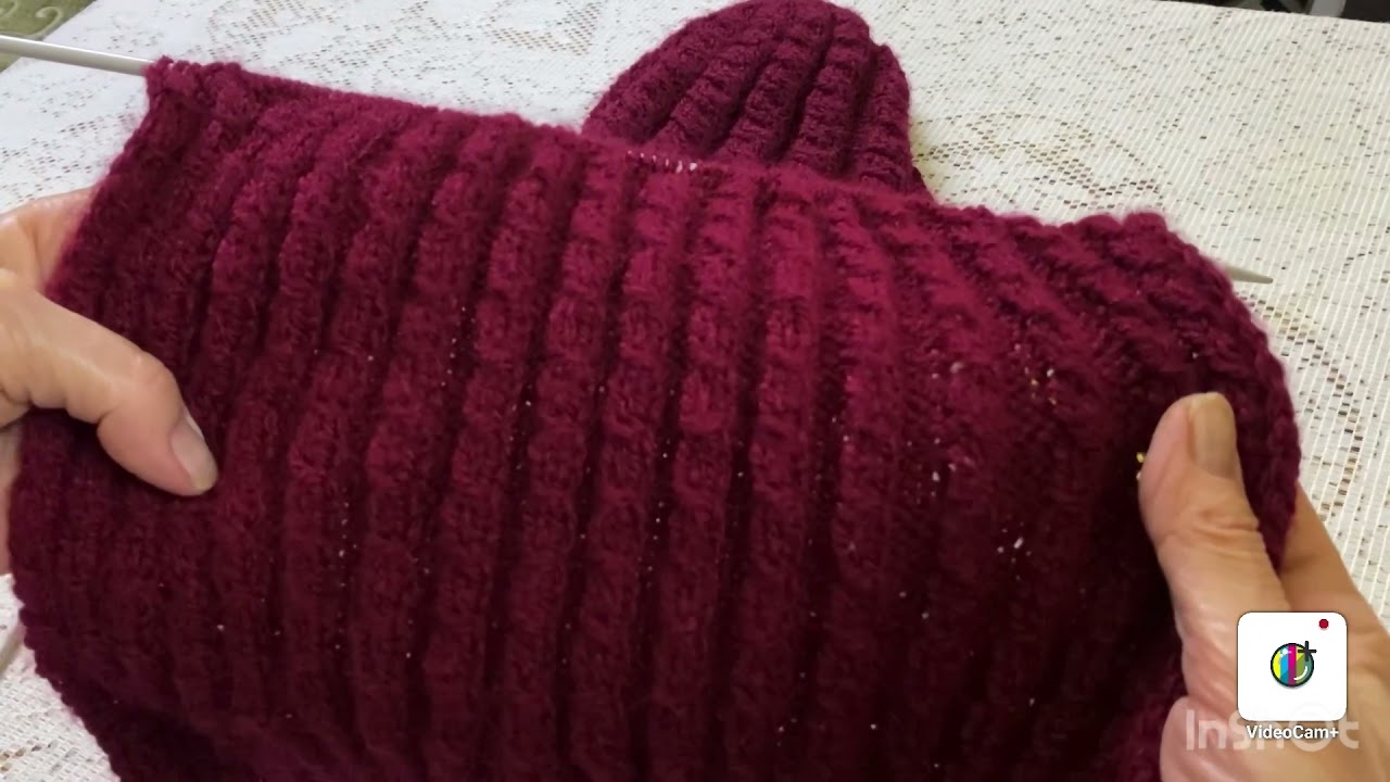 قبعة للكل بأسهل ضفرة/Easy cable knit hat