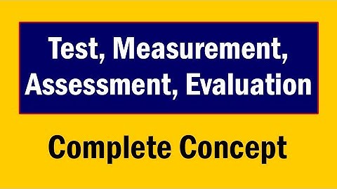 Test, Measurement, Assessment, Evaluation  by Zeshan Umar
