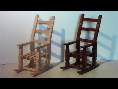 Tutorial para hacer una mecedora con pinzas de madera / make a ...