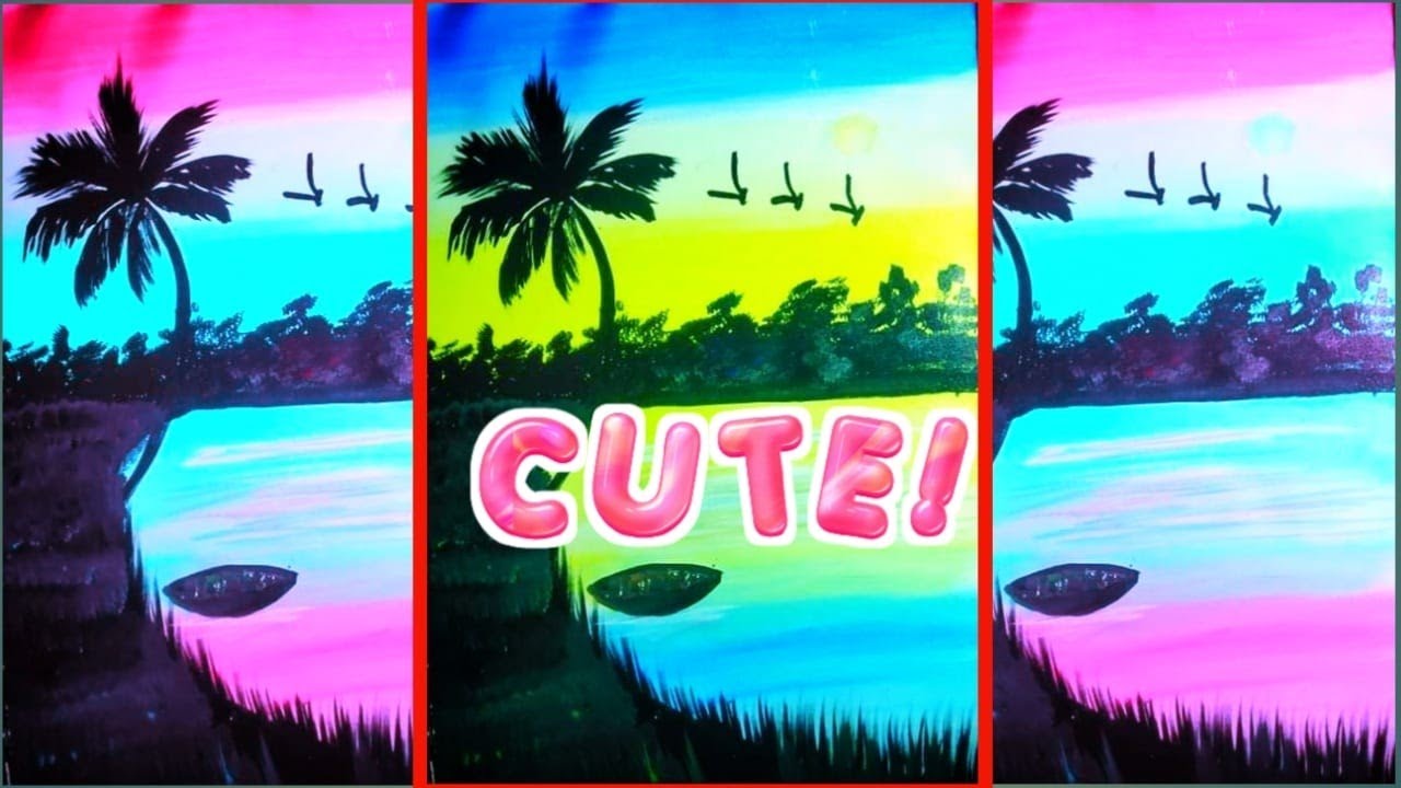 How To Draw Painting With Watercolor' Watercolor Painting Kaise Banaye