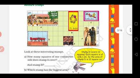 Measure stamps.How many squares. Part 2 class 5 maths