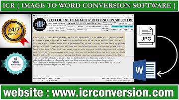 Image to word conversion software for online data entry