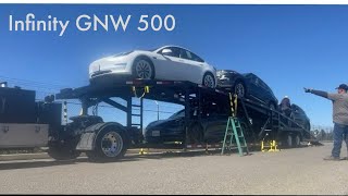 Loading 2 Teslas, 2 Explorers on Infinity GNW500 second load.