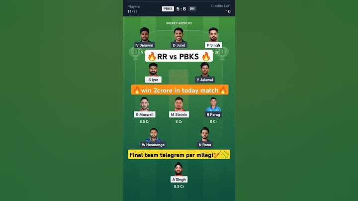 Punjab Kings vs Rajasthan Royals Dream11 Prediction team today || PBKS vs RR || #ipl #dream11