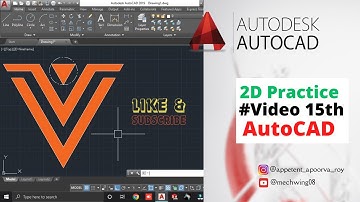 AutoCAD 2D Practice Video 15 | AutoCAD 2D exercises with solutions | 2D CAD exercises for beginners
