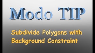 Modo tip : Subdivide Polygons with  Background Constraint.