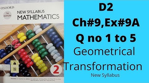 Oxford Mathematics 2, D2, NSM Chapter no 9, Ex no 9A, Q no 1 to 5, O_levels, 8th_Class, IGCSE.