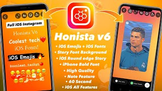 Honista v6 Tutorial 🔥Full iOS Instagram| iOS Emojis iOS Fonts | Honista v6 New Update Features 2023 screenshot 5