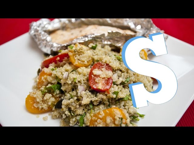 Quinoa Salad with Baked Salmon Recipe - SORTED | Sorted Food
