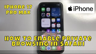 How to Enable Private Browsing in Safari iPhone 17 Pro Max screenshot 4