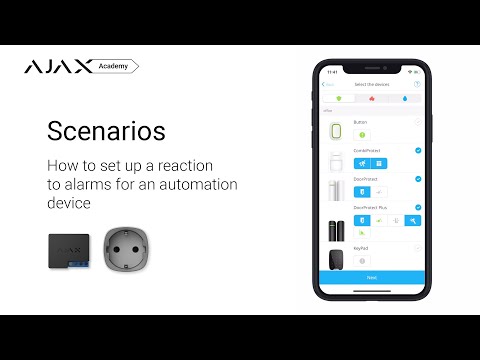 Scenarios: How to set up a reaction to alarms for an automation device