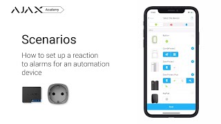 Scenarios: How to set up a reaction to alarms for an automation device