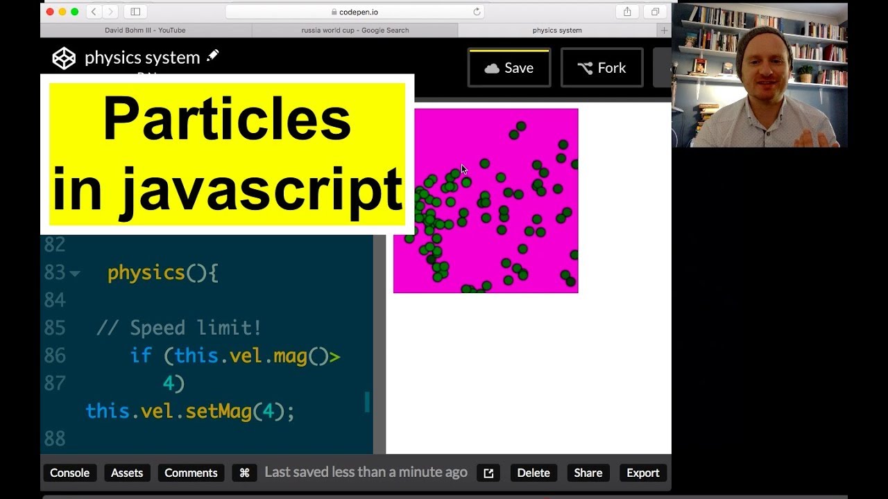 Particles and Physics in Javascript: easy tutorial - YouTube