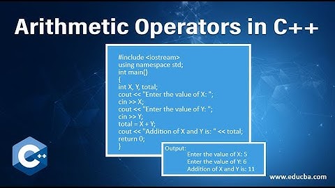 C++ Arithmetic Operators | CPP Programming Video Tutorials