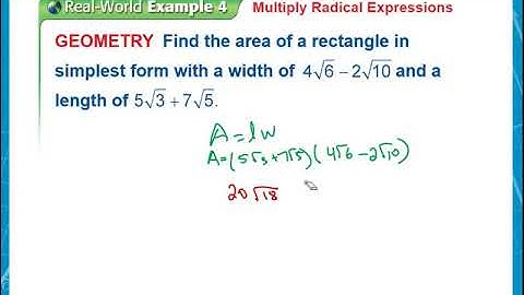 10.3 - Operations with Radical Expressions