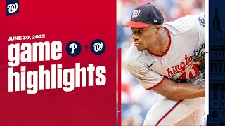 Nationals vs. Phillies Game Highlights (6/30/23) | MLB Highlights