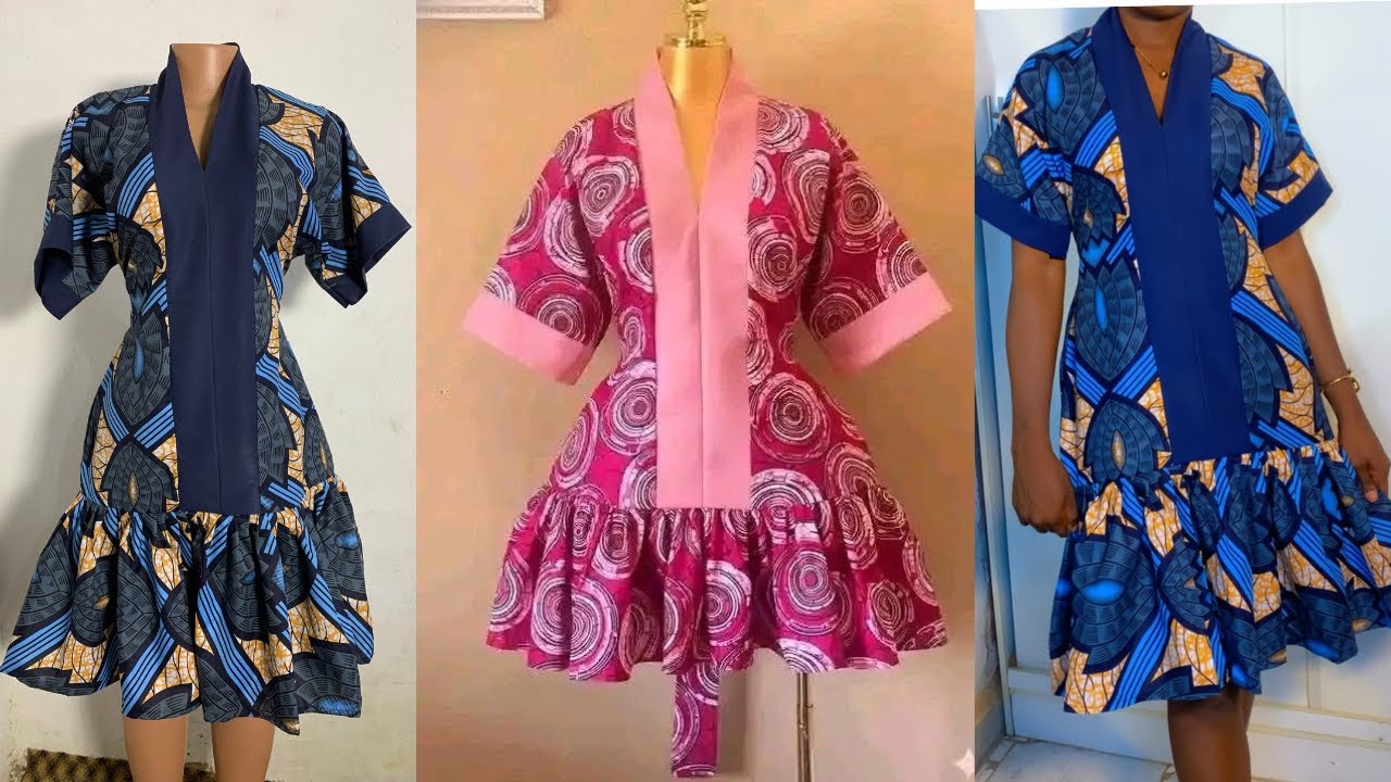 Learn how to make a dress with a build-up coller and an attached gathers/belt 