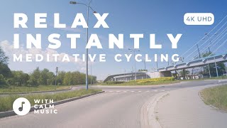 Relaxing 4K City Bike Ride 🚲 Calming Music for Sleep & Stress Relief screenshot 5