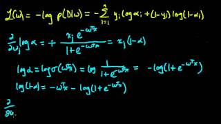 (ML 15.5) Logistic regression (binary) - computing the gradient