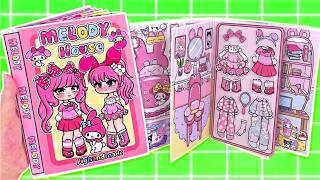 Paperdiy✨ Best Fashion My Melody Paper Doll On the Quiet Book | Sanrio Outfit