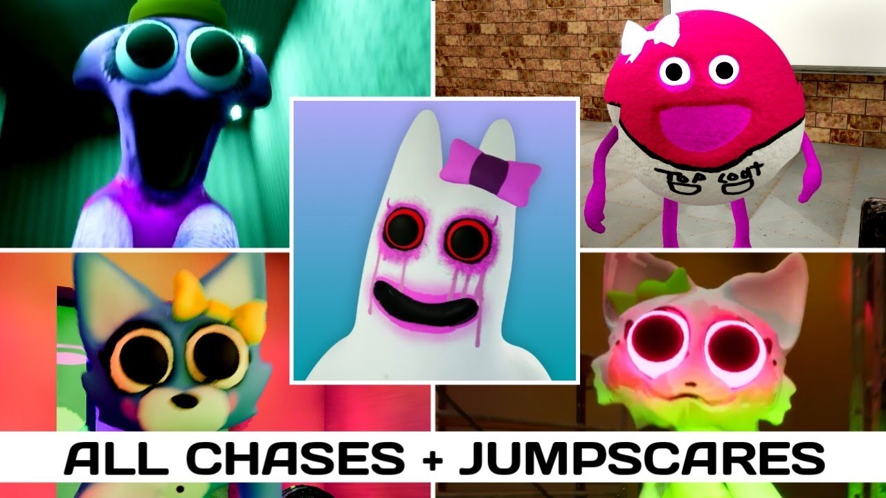 ВСЕ погони за учителями + скримеры (GARTEN OF BANBAN против BANBAN FANGAMES)