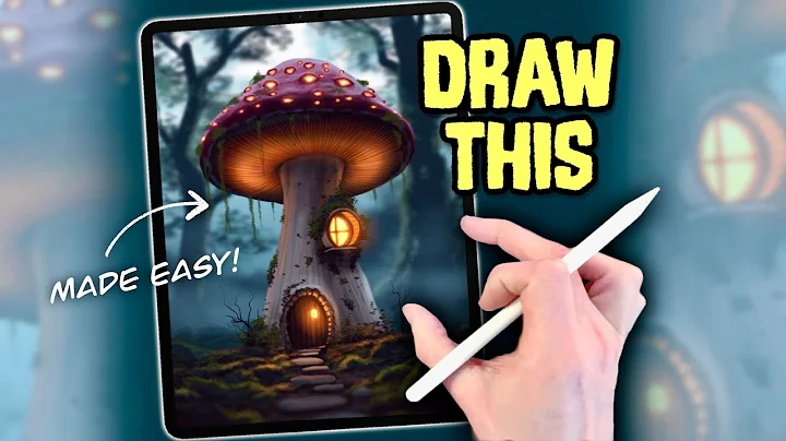 PROCREATE Landscape Drawing Tutorial - EASY steps Magical Mushroom thumbnail