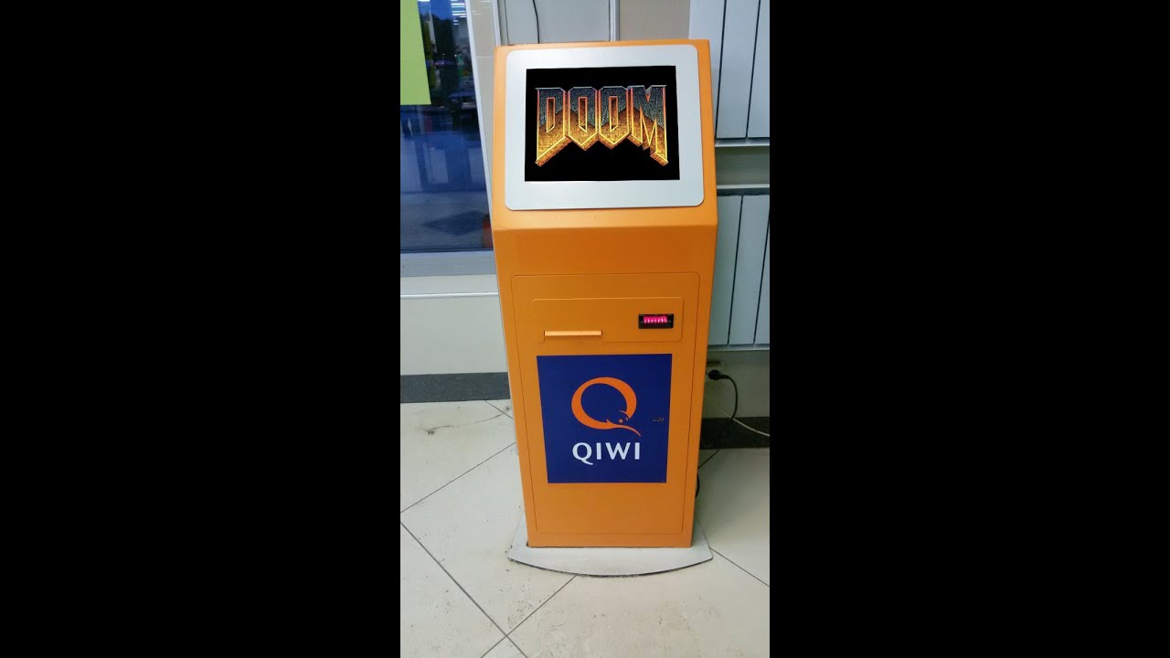 Игровой автомат qiwi на iphone. Дум на киви терминале. Doom на киви терминалах. Терминал киви. Doom на терминале QIWI.
