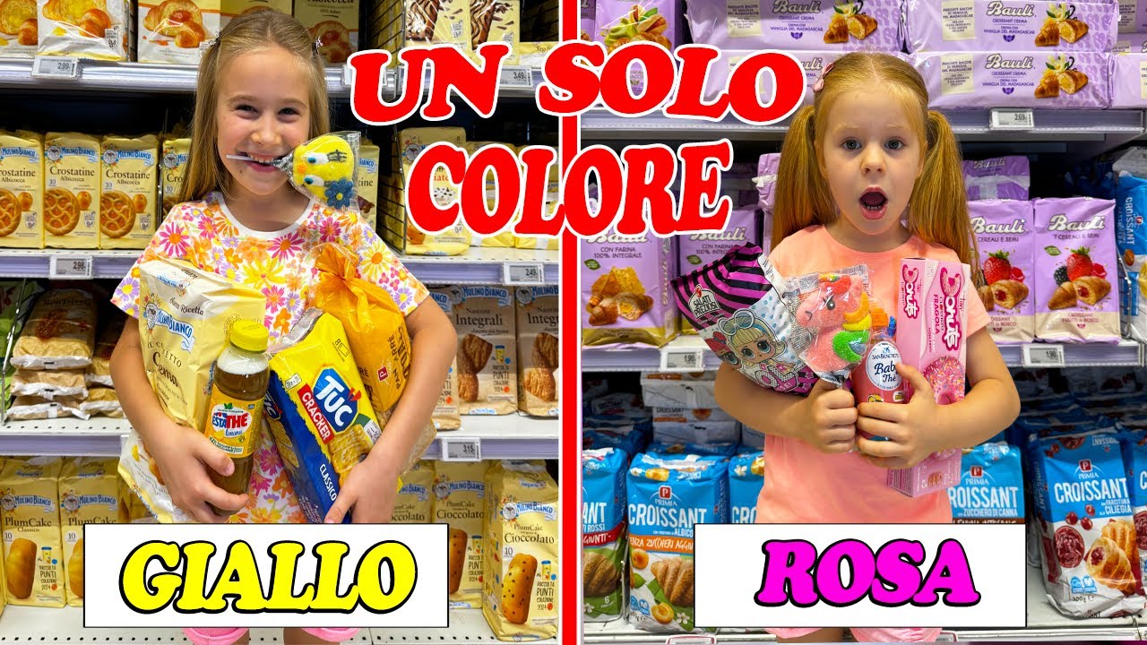 COMPRIAMO CIBI DI SOLO UN COLORE PER IL NOSTRO VIAGGIO CHALLENGE!