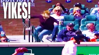 Woman Holding Beers Falls in Crowd Behind Home Plate | Tigers vs Orioles 2025 MLB Highlights