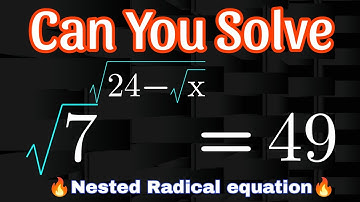 Exponential Equation | Nested radical equation trick 🤯