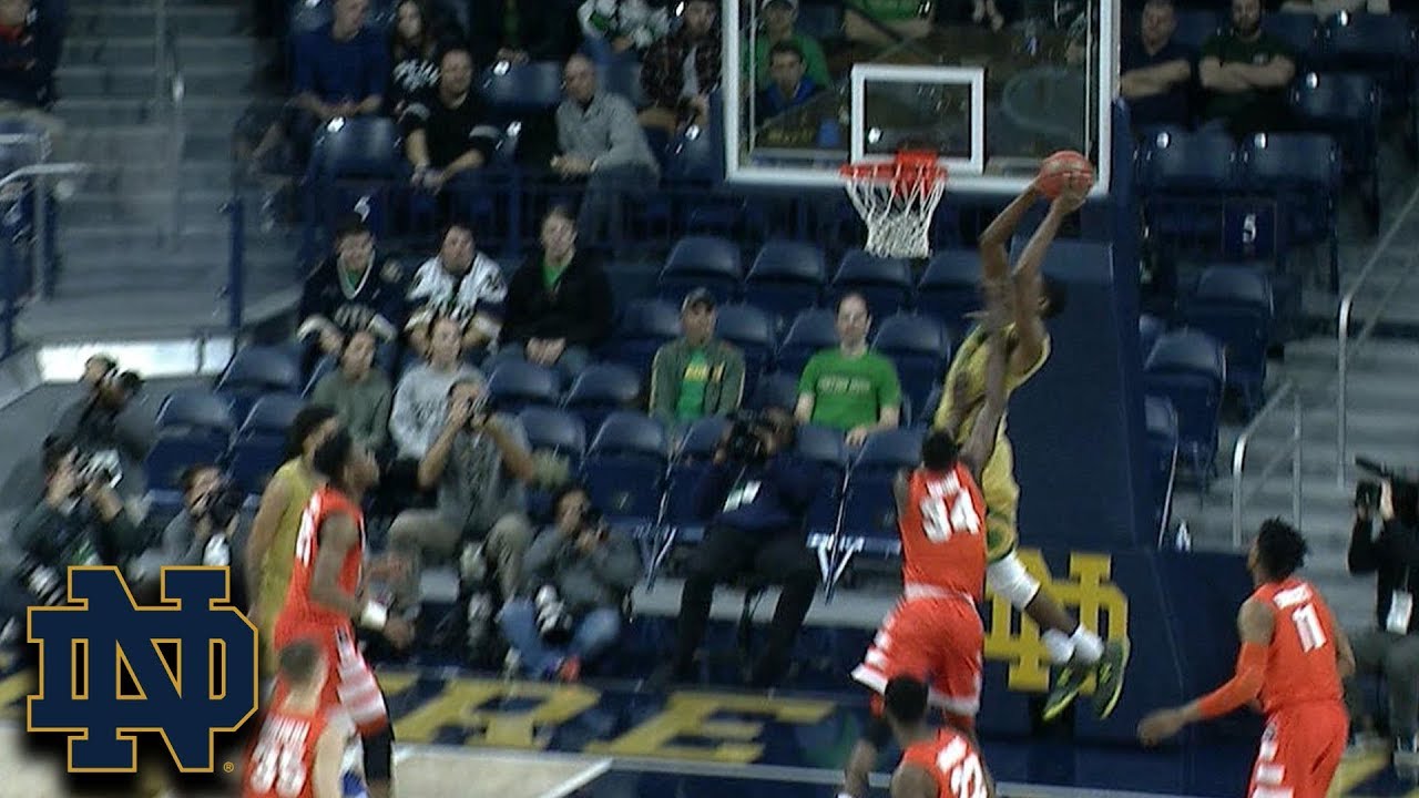 Notre Dame's Juwan Durham Flushes Alley-Oop Dunk vs. Syracuse