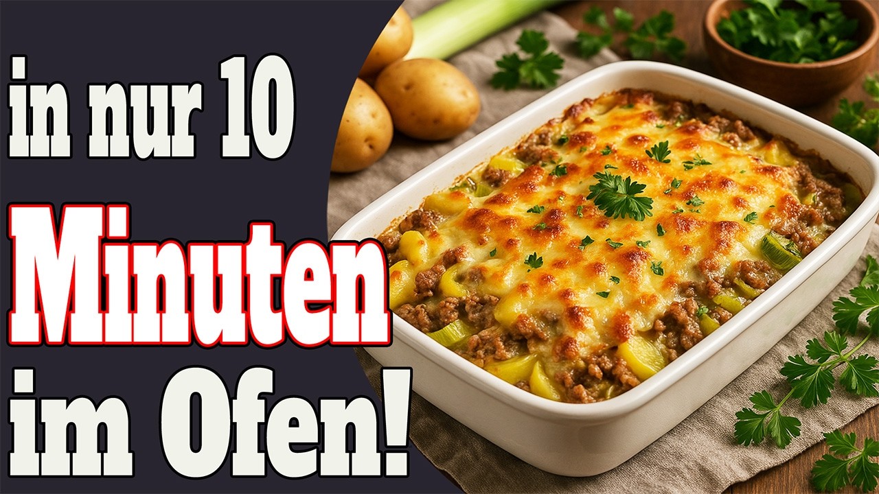 Proteinreicher Hack-Auflauf mit Kartoffeln & Lauch – So einfach, so lecker!