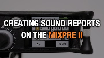 MixPre II Sound Reports