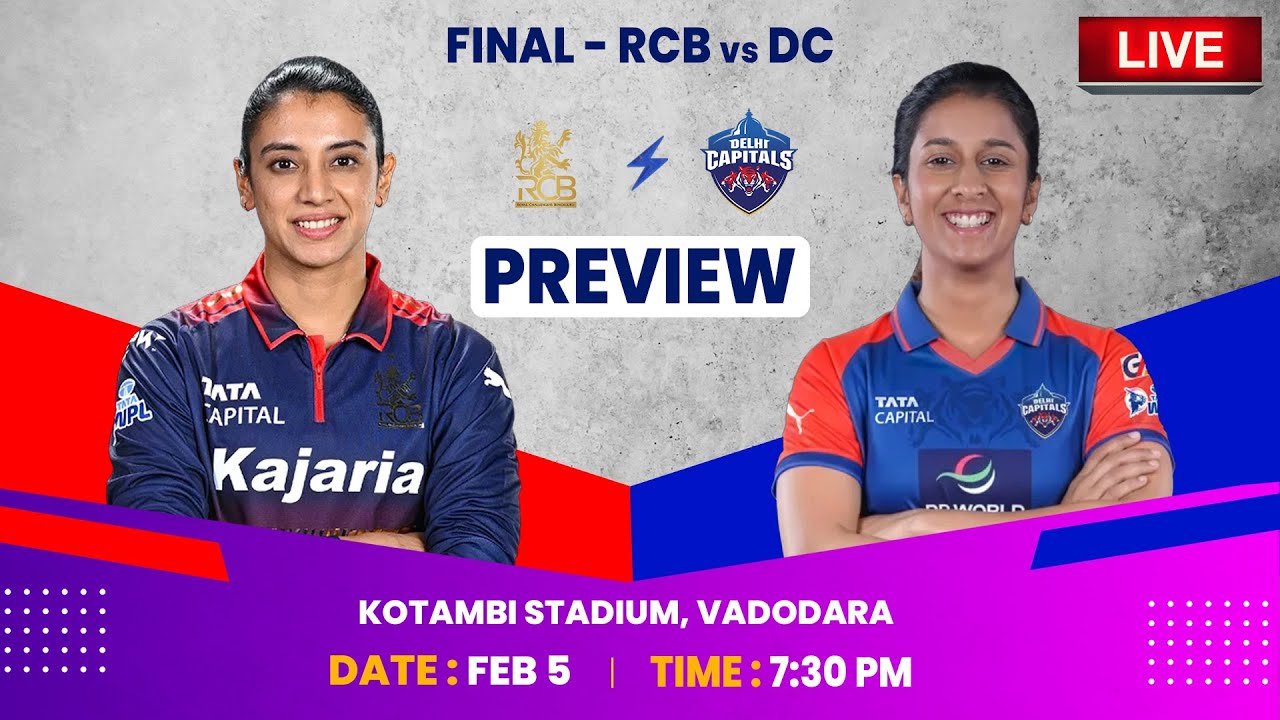WPL FINAL | Royal Challengers Bengaluru vs Delhi Capitals | Female Cricket