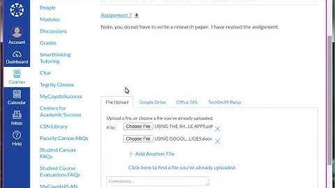 Uploading Documents to Canvas